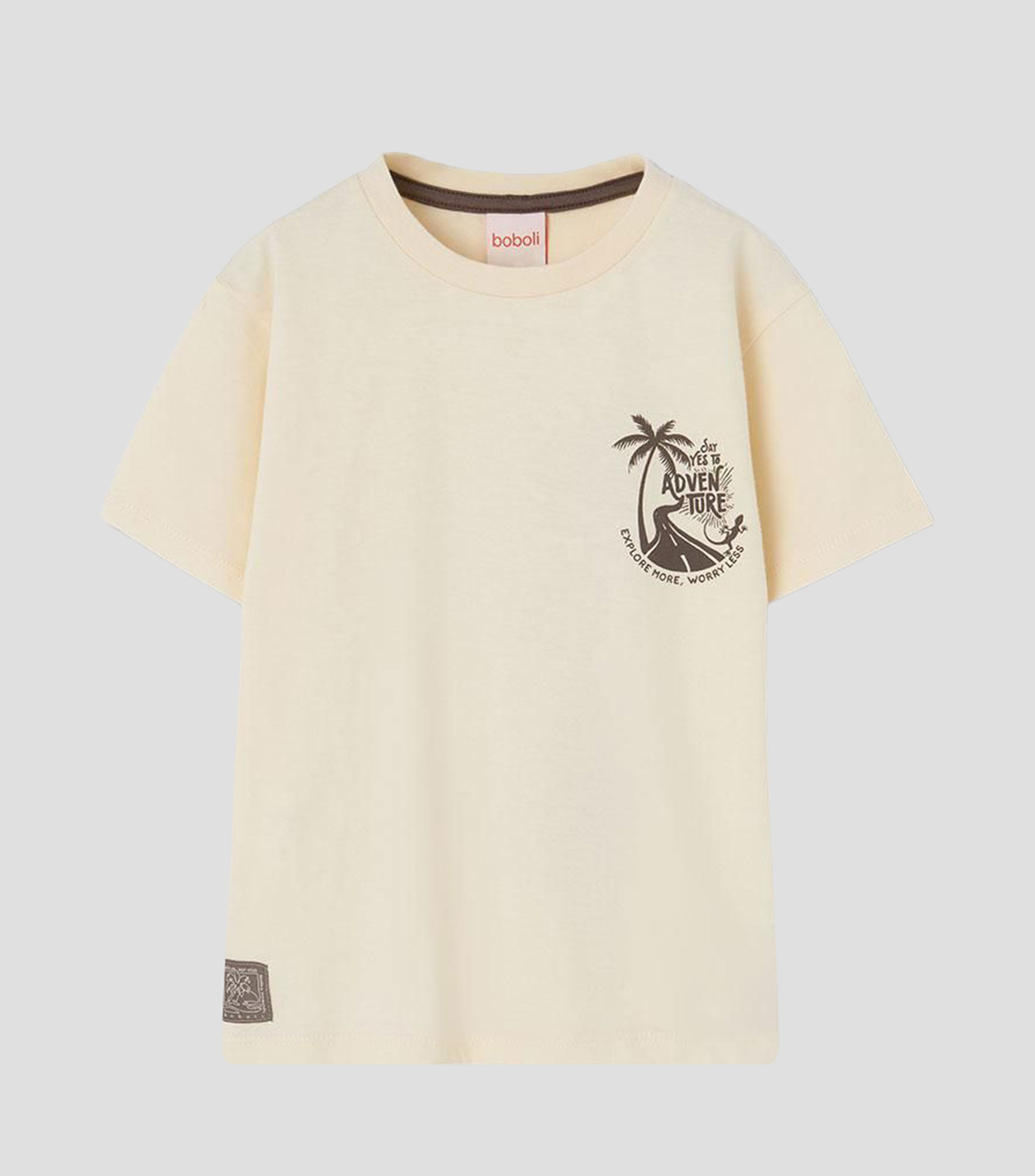 Playera cuello redondo manga corta estampada Niño